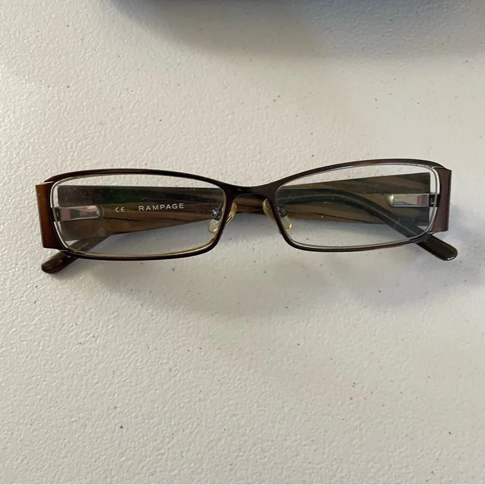 Rampage Brown Glasses with lotus inlay  with Black Case